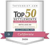 Top 50 Settlements Labor & Employment JCL Law Firm California 2020